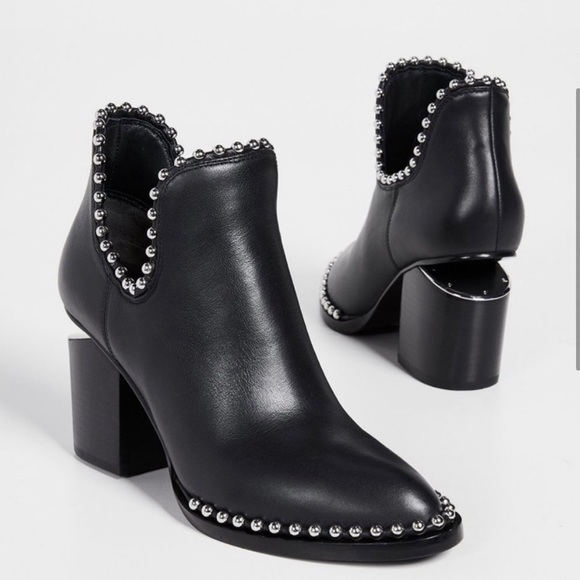 🖤Alexander Wang Gabi Cut-out Studded High Heel Booties - Picture 2 of 10